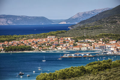 Scenic view of the city and the bay of cres