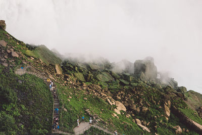 Scenic view of waterfall