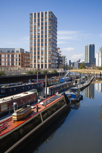 Residential moorings at three mills near stratford, london