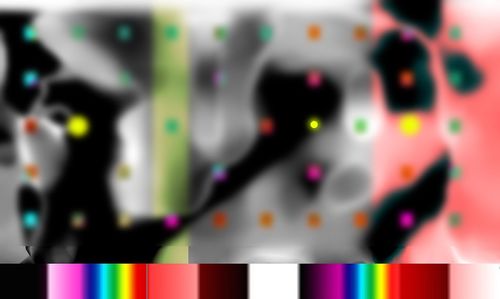 Close-up of colorful blurred background