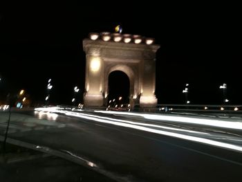 Illuminated city at night