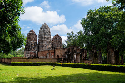 View of temple against cloudy sky