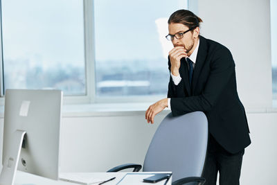 Man working on laptop