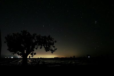 Scenic view of landscape at night