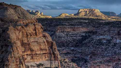 Scenic view of rocky mountains