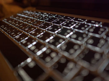 Close-up of computer keyboard