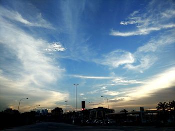 Road against sky in city