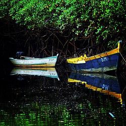 Boats in sea