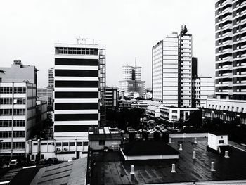 View of city against clear sky