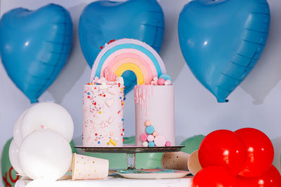 Close-up of multi colored balloons