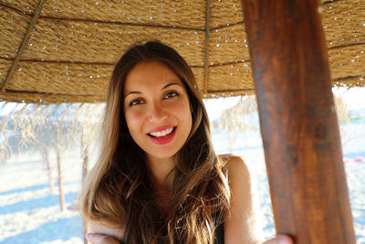 Portrait of smiling young woman