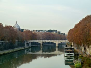 Bridge over river against sky