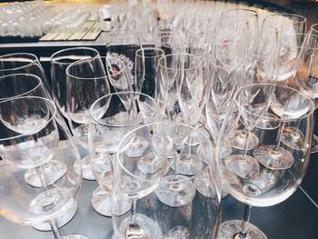 Close-up of empty table