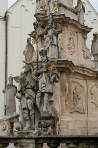 Low angle view of statue of building