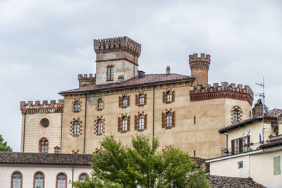 Low angle view of historic building against sky