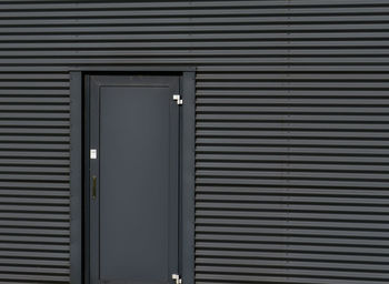 Full frame shot of closed shutter of building
