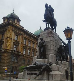 Low angle view of statue of building