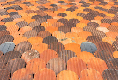 Full frame shot of roof tiles