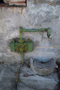 Close-up of abandoned pipe