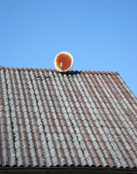 Low angle view of built structure against clear sky