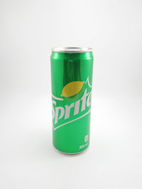 Close-up of drink against white background