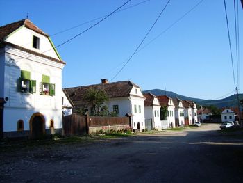 Houses against clear sky