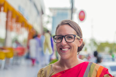 Portrait of a smiling young woman
