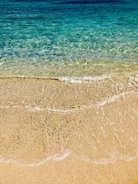 High angle view of beach