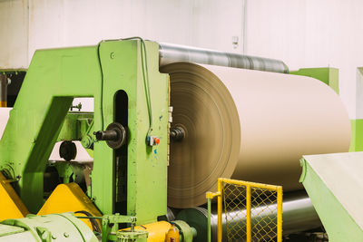 Close-up of machinery in factory