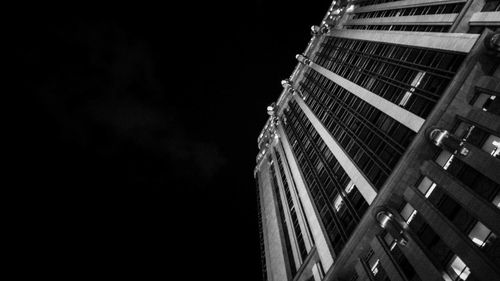 Low angle view of building at night