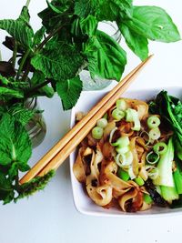 Close-up of food on table