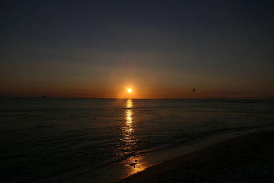 View of sea at sunset