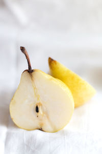 Close-up of bananas on table