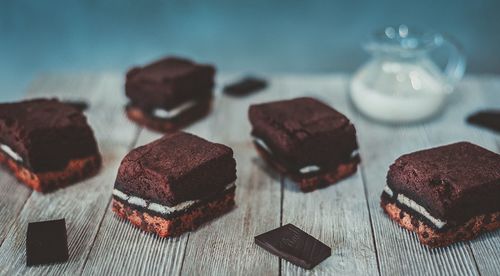 Close-up of cake on table