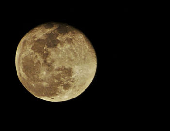 Low angle view of moon in sky