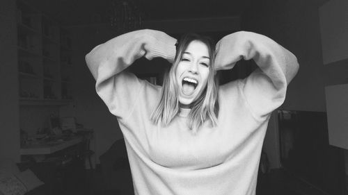 Portrait of young woman