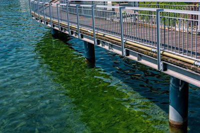 High angle view of bridge over river