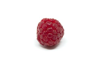 Close-up of strawberry against white background