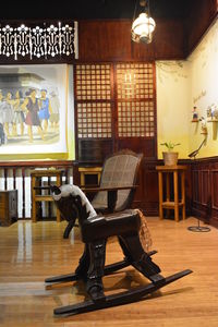 View of an empty chairs at home