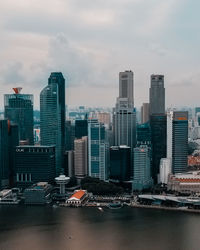 Modern buildings in city against sky