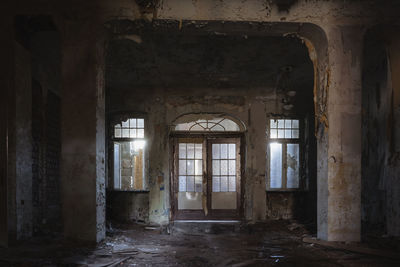 Interior of abandoned building