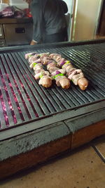 Close-up of food on wooden table