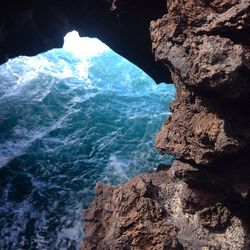 Rock formations in sea