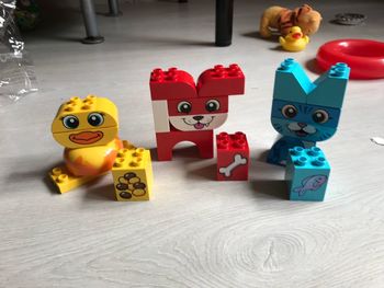 High angle view of toys on table