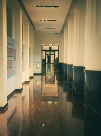 Empty corridor of building