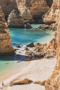 Scenic view of sea against sky in algarve 