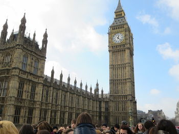 Group of people in front of building