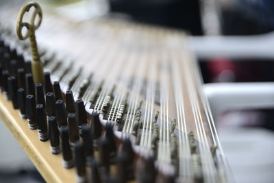 Close-up of piano keys