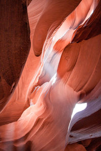 Low angle view of rock formation