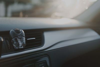 Close-up of car window